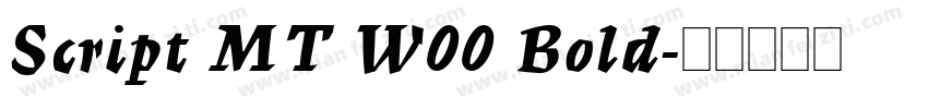 Script MT W00 Bold字体转换